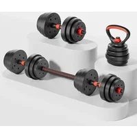 10kg-50kg Multifunction Home Gym Dumbbell Set Custom Logo Color Fitness Dumbbell and Barbell Made of Cement