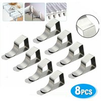 8pcs Tablecloth Clips Stainless Steel Anti-Slip Tablecloth Clamp Mini Adjustable Table Cloth Cover Fix Clips for Camping Wedding