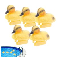 Floating Duck Ducklings Pond Statue Ornament Duck Decoy 5PCS Floating Decorative Animal Sculptures for Lake Garden Outdoor