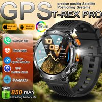 2026New 850mAh High-Battery SmartWatch GPS Positioning LED Flashlight 3ATM Waterproof Compass Altitude Pressure Smart Watch Men