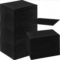 50 Pc's Black Cocktail Napkins Bulk Beverage Paper Napkin Disposable Dinner Napkins Bar Party Birthday Elegant Restaurant Event