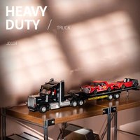 2026 new hot-selling MOC building blocks technology automobile rapid transportation technology tractor trailer building blocks