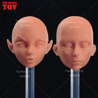 1/6 1/12 1/18 Luna Unpainted Head SculptElf Beauty Girl Carving Model Fit 3.75'' 6'' 12'' Female Soldier Action Figure Body