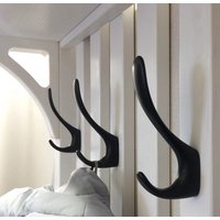 SARIHOSY Wall Hook Black Clothes Hooks Wall Storage Towel Hook Coat Rack for Bathroom Kitchen Multifunctional Home Accessories