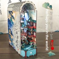 DIY, Assemble, Small House, Puzzle, 3D, Wooden, Book, Holiday Gift, Ornament, Handmade