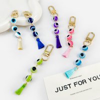 2026 Evil Eye Keychain, Protection Blue Eye Keyring, Lucky Tassel Evil Eye Key Chain, Turkish Nazar Bag Charm Boho Gift 1Pc