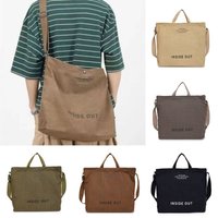 Upgrade Canvas Shoulder Tote Bag Large Capacity Zipper Shopping Bags Solid Color Casual Handbags for Women Girls