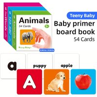 1 Box of 54 English Baby Learning Cards Enlightenment Series Books Valuable Gifts for Children