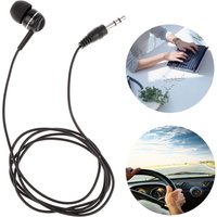Single Side Earphone Mono Earbuds in Ear Noise Isolating Headphone 3.5mm Plug Reinforced Cord for Android Phone MP3 Players