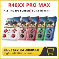 NEW ARRIVAL! R40XX pro max Retro Handheld Console 4.2" HD IPS Screen 4000mAh Built-in Wi-Fi Portable Video Player Classic Game