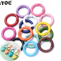 5Pcs 25 35 42mm O Ring Clasp Spring Gate Lobster Clasp DIY Carabiner Keychain Bag Clips Hook Making Dog Chains Findings Sullpies