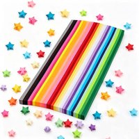 Colored Paper Origami Star Paper Strips Folding Paper Colorful Double Sided Lucky Star Origami DIY Hand Arts Make Home Decor TMZ