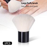 1PCS White Nail dust brush Mushroom brush Thick Soft and fluffy,black Aluminum handle Portable,Multifunctional Dust brush