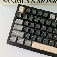 Midnight Black Keycaps 126 Keys cap PBT Dye Sublimation Cherry Profile for Mechanical Keyboard Gaming