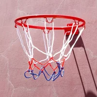 Kids Small Door Mounted Wall Hanging Basketball Hoop Rim With Screws Mounted Goal Net, Indoor Outdoor Shooting Practice