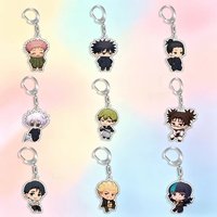 Keychain for Jujutsu Kaisen Satoru Gojo Yuji Itadori Acrylic Anime Cartoon DIY Collection Toys Gifts for Friend Birthday Gifts