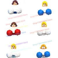 MOC Building Block Minifigures with 3D Bodies, Cheerleading and Football Team Themed Assembleable Ornaments, Holiday Gifts