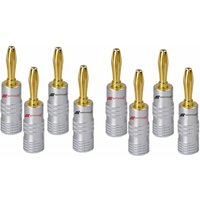8pcs Matihur Banana Plugs 24K Gold Plated 4mm Banana Connector with Screw Lock for Audio Jack Speaker Plugs HiFi