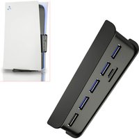 For PS5 6 in 1 USB Splitter Expander Hub 5 USB A + 1 type C Ports for PlayStation 5 Digital Edition Console Accessories