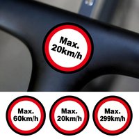 Max Speed Limit Warning Decals Set Reflective Vinyl Stickers Accessories for Motorcycle Moto Scooter Car Bike Bicycle MTB Frame