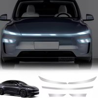 Headlamp Protective Film for Tesla Model Y Juniper 2025 Launch TPU Transparent Smoked Black Headlight Film Decor Car Accessories