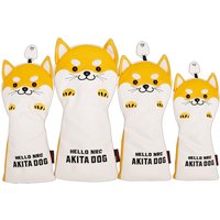 Golf Headcovers Summer Fashion Head Cover High Qaulity Driver Wood Cover Set White Premium Leather Driver Fairway Hybrid