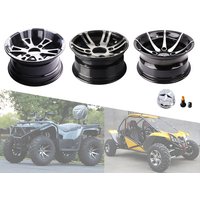 ATV 12 Inch Aluminum Alloy Wheel Hub Rim 4x110mm For Go Kart Quad Bike Front 205/30-12 25x8-12 Rear 2235/30-12 25x10-12 Tire