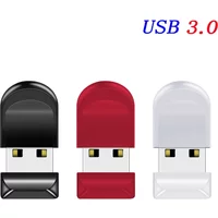Super Mini USB 3.0 Flash Drive 64GB Free Chain Memory Stick Creative Gift Pen Drive 32GB Black Red White High Speed Pendrive 16G