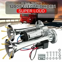 Bus Horn Electric Horn Solenoid Valve Air Horn Dual Trumpets Heavy Duty Car Horn Boat