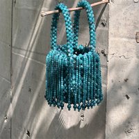 Luxury Handmade Pearl Decoration Clutch Purse Women Elegant Evening Handbag For Wedding Bridal Banquet Cocktail Prom Party