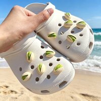 Pistachio Series Kids Shoe Charms Funny Ins Popular Adornment for Clogs Sandals Lovely Hole Decorations Gift for Boys & Girls