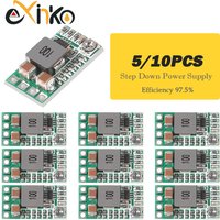 5/10pcs Mini Step Down Power Supply Module Buck Converter DC-DC 4-20V To 5V 3A Adjustable Efficiency 97.5%