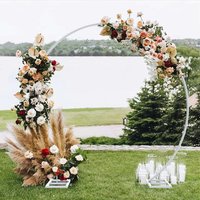 Metal Round Wedding Arch Frame Circle Flower Balloon Archway Backdrop Stand for Party