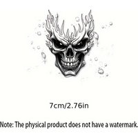 1PC Flame Skull Waterproof Vinyl Sticker For Car Motorcycle Helmet Window Decal