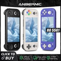 Console de jeu portable rétro Anbernic RG 55G1 Android 14 RG55G1 avec écran tactile IPS de 5,5 pouces, joystick Hall 3D, éclairage RGB