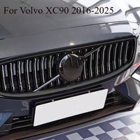 For Volvo XC90 2016-2025 Front Grille Emblem Cover ABS Black Badge Overlay Sticker Trim – Exterior Decoration Accessory