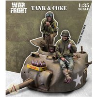 1/35 resin soldier model GK American tank soldier (with cola and tank) - unassembled and unpainted DIY kit 751