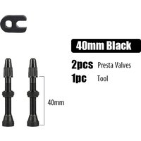 2pcs Tubeless Presta Valves Aluminum Alloy 40/44/48/60/80mm Stems with Valve Core Removal Tool for Bicycle Wheels