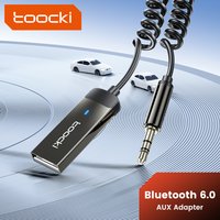Toocki Bluetooth 6.0 Audio Reciver Transmitter for Car Noise Cancelling USB to 3.5mm Jack Car Aux Adapter Speaker Hands-free