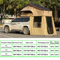 Waterproof 4WD Offroad Car Camping Roof Top Tent From Roof Tent Factory Ready to Ship with Sun Shelter