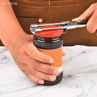 Stainless Steel Multi Function Can Opener Adjustable Heavy Duty Kitchen Tool Labor Saving Easy Grip Bottle Jar Opener Accessory