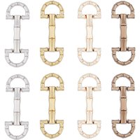 8Pcs 4 Colors Alloy D Ring Snaffle Bit Buckles Colorful Horse Bit Buckle Double Bit Buckle for DIY Shoes Buckle Bag Cloth