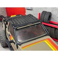Metal Roof Skid Plate & Roof Spotlights Light Bar for Axial 1/10 SCX10 III 1987 Toyota SR5 RC Crawler Scale Upgrade Accessories