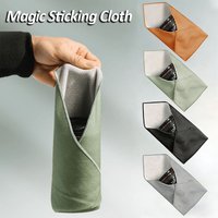 Self-Adhesive Magic Camera Lens Bag Portable Electronic Equipment Protective Sticking Cloth tool Cosmetic Pouch Travel Organizer