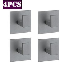 1/4 Gray Self-Adhesive Wall Hooks for Hanging Keys Clothes Hanger Bathroom Robe Hook Coat Rack Towel Holder Bathroom Accessories