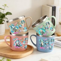 Kawaii Water Cup Hatsunes Miku Boy Girl Stainless Steel Cups Anime Cartoon Home Coffee Drink Bottle Milk Mug Children Water Cups