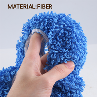 A01R! Disposable Mop,Washable Durable Replacement Microfiber Pads Dust Push Mop Cloth for Dry and Wet Vacuum Cleaner,Blue