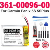 Replacement Battery 361-00096-00 361-00096-01 For GARMIN Fenix 5S 5SPlus Fenix 5S Plus Sapphire GPS Watch Battery + Free Tools
