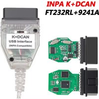 K DCAN K+CAN FTDI Chip OBD2 Auto Car Diagnostic Tools OBD 2 Scanner Switch USB Interface Cable K + DCAN Auto Tools