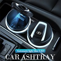 Portable Car Ashtray Auto Cigarette Ash Holder Cup with Led Light For Lexus Fsport RX430 IS250 Ct200h ES300h RX450 IS300h GX LC